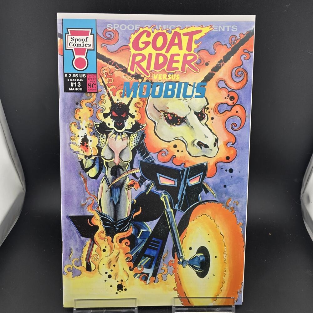 Spoof Comics Presents #13 Goat Rider Vs Moobius 1993 Ghost Rider Parody VF/NM